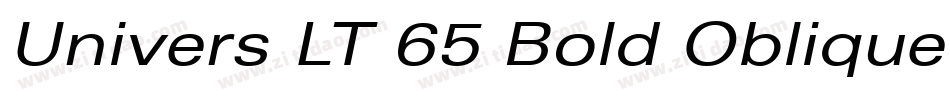 Univers LT 65 Bold Oblique字体转换